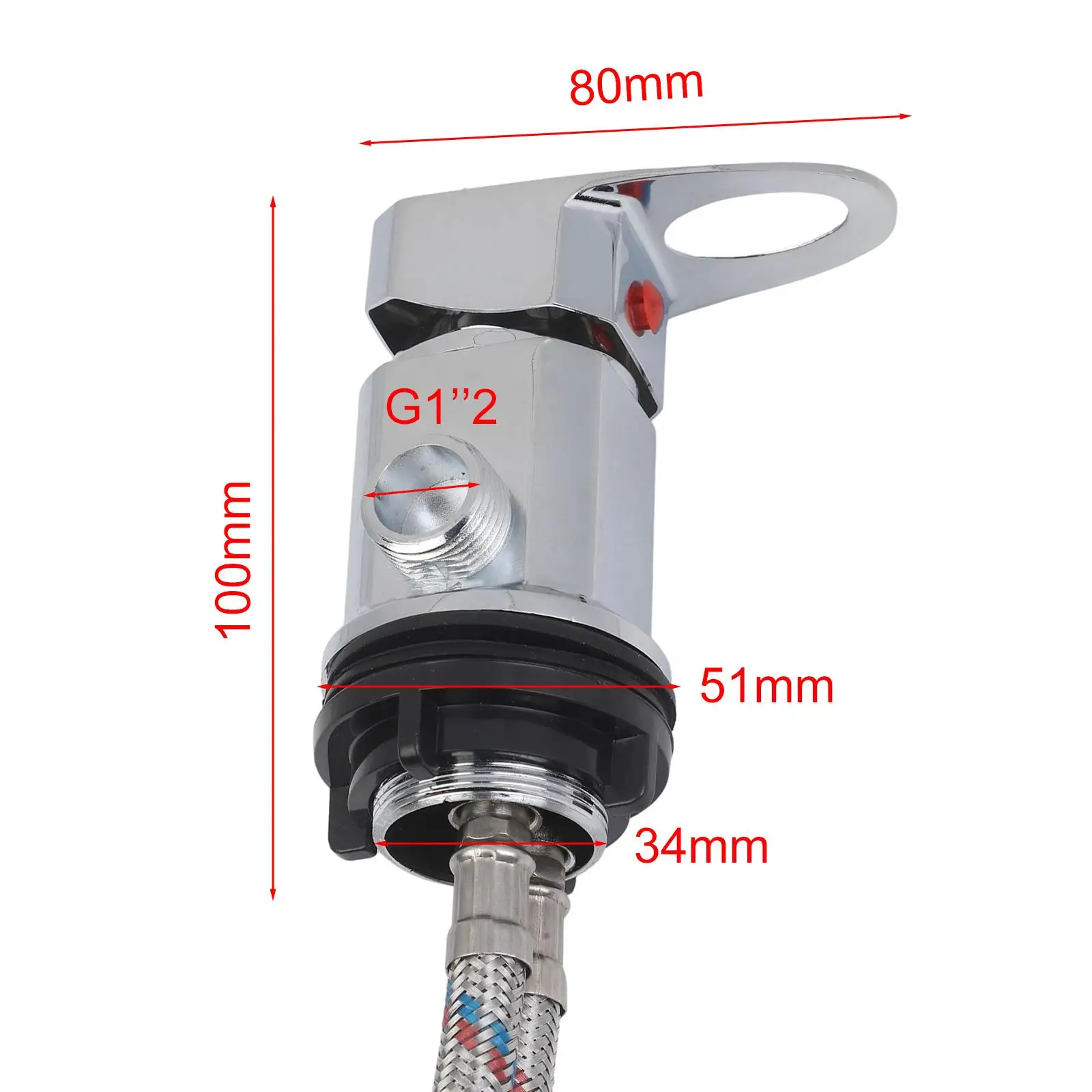 

Stainless Steel RV Shower Mixer Tap Outlet 1/2" For Motorhomes For Campervans Stainless Steel Silver Car Accessories