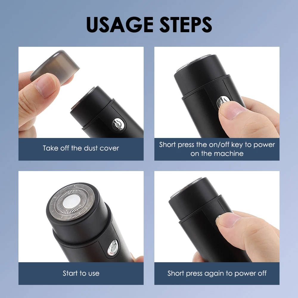 Mini elektrisch scheerapparaat USB oplaadbaar scheerapparaat Waterdicht draagbaar scheerapparaat Krachtig draadloos scheerapparaat voor thuisgebruik op reis