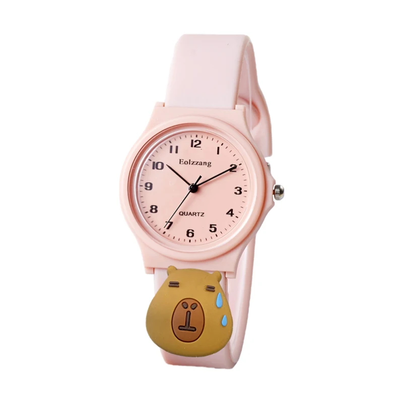 漫画の無言カピバラ男の子女の子腕時計子供ミニマリストかわいい子供漫画腕時計ギフト子供のための女の子時計