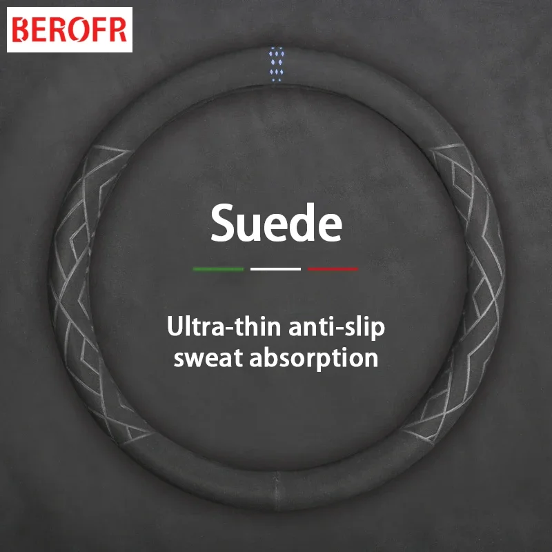 スエードステアリングホイールカバー,汗を吸収,通気性,トヨタハリエ,2.5l,2.0l,cvt,2022, 2021, 2020