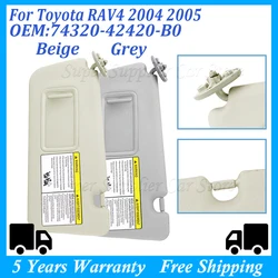 For Toyota RAV4 2004 2005 Grey Beige Sun Visor Left Side Driver Side Shade 74320-42420-B0 Car Accessories