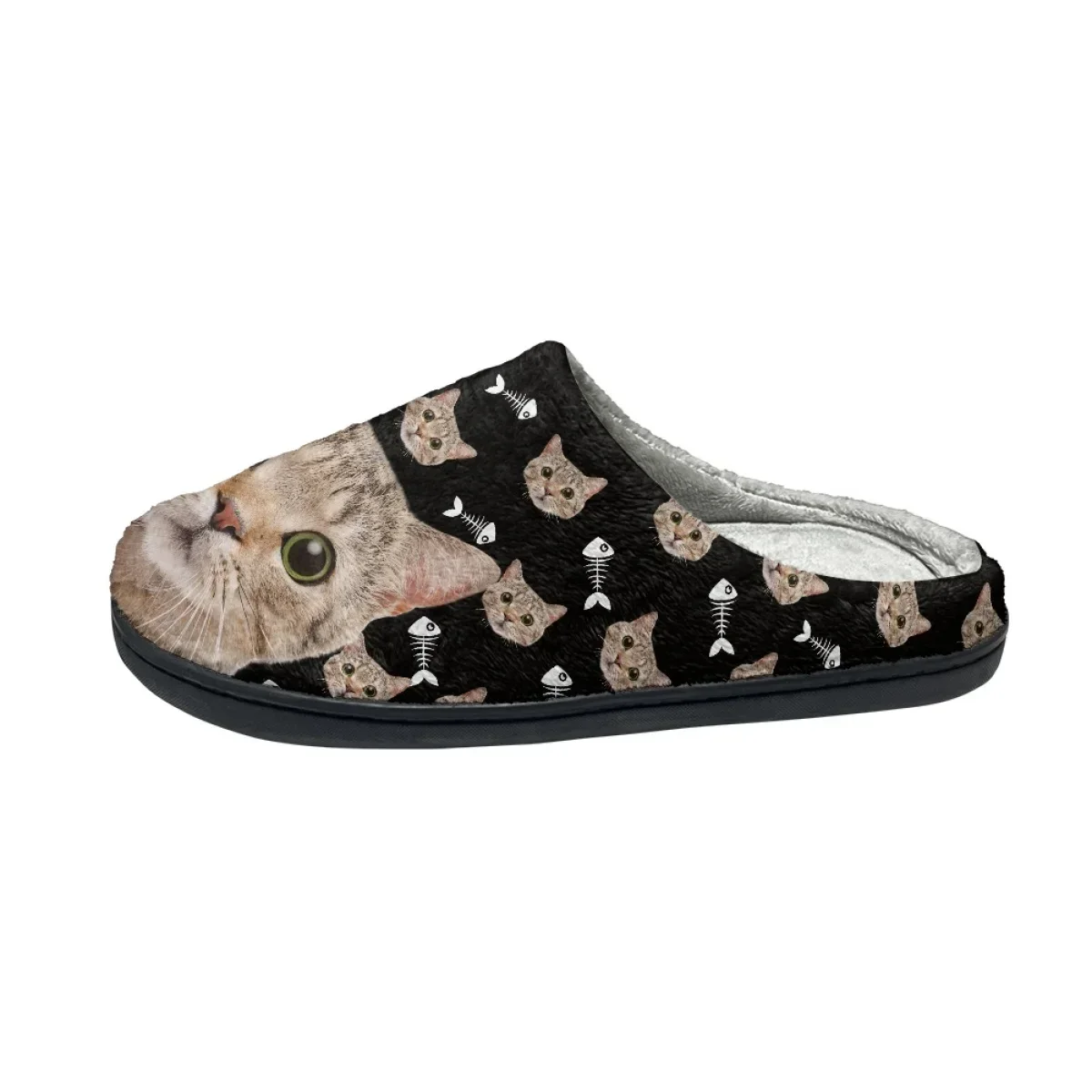 Fashin Cat Design Women Flats Slippers House Non-slip Cotton Slipper Drop Ship Winter Indoor Comfort Floor Shoes Zapatos Planos