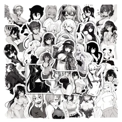 Autocollants Hentai Sexy Anime Girl pour adultes, jouet graffiti, décalcomanie bricolage, ordinateur portable, réfrigérateur, bagages, planche à roulettes, autocollant Waifu, cadeau, 10 pièces, 30 pièces, 50 pièces