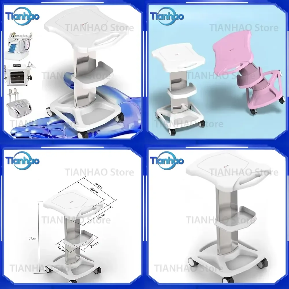 Tiered Organizer Trolley with Rolling Castors for Beauty Equipment Skin Care Tools and Parlor Supplies for Domestic Use
