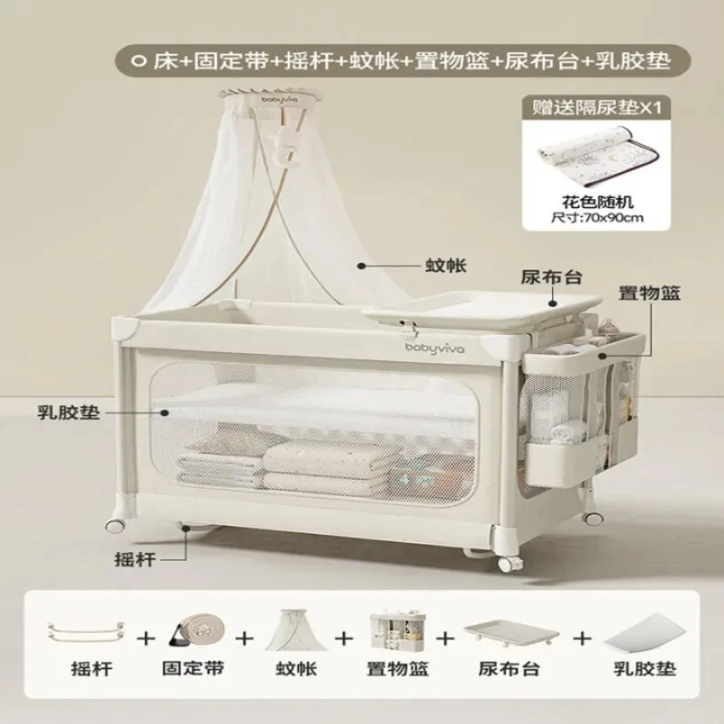 

Movable folding crib