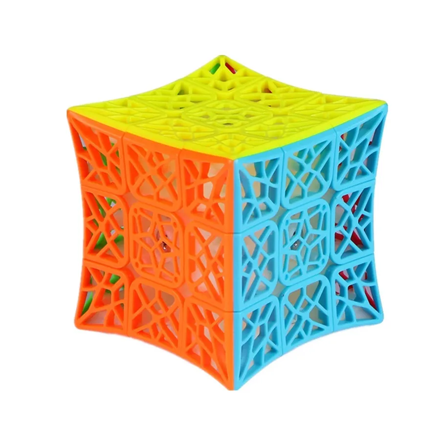 QiYi DNA طائرة مقعرة 3x3x3 الجوف المكعب السحري Stickerless 3x3 سرعة Cubo Magico لعب هدايا عيد الميلاد للأطفال #4