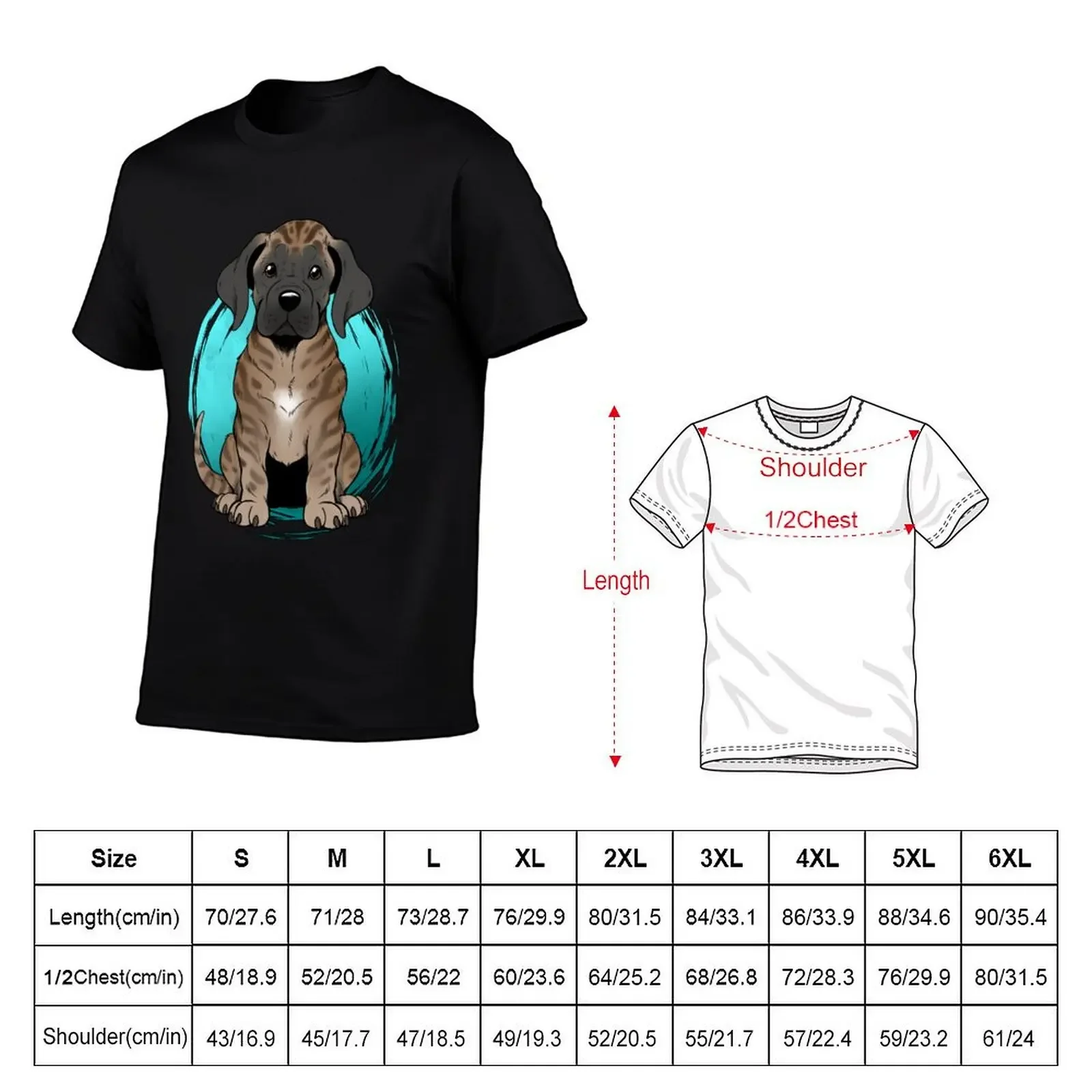 Cute Brindle English Mastiff Puppy Smiling T-Shirt cute tops custom shirt mens graphic t-shirts big and tall