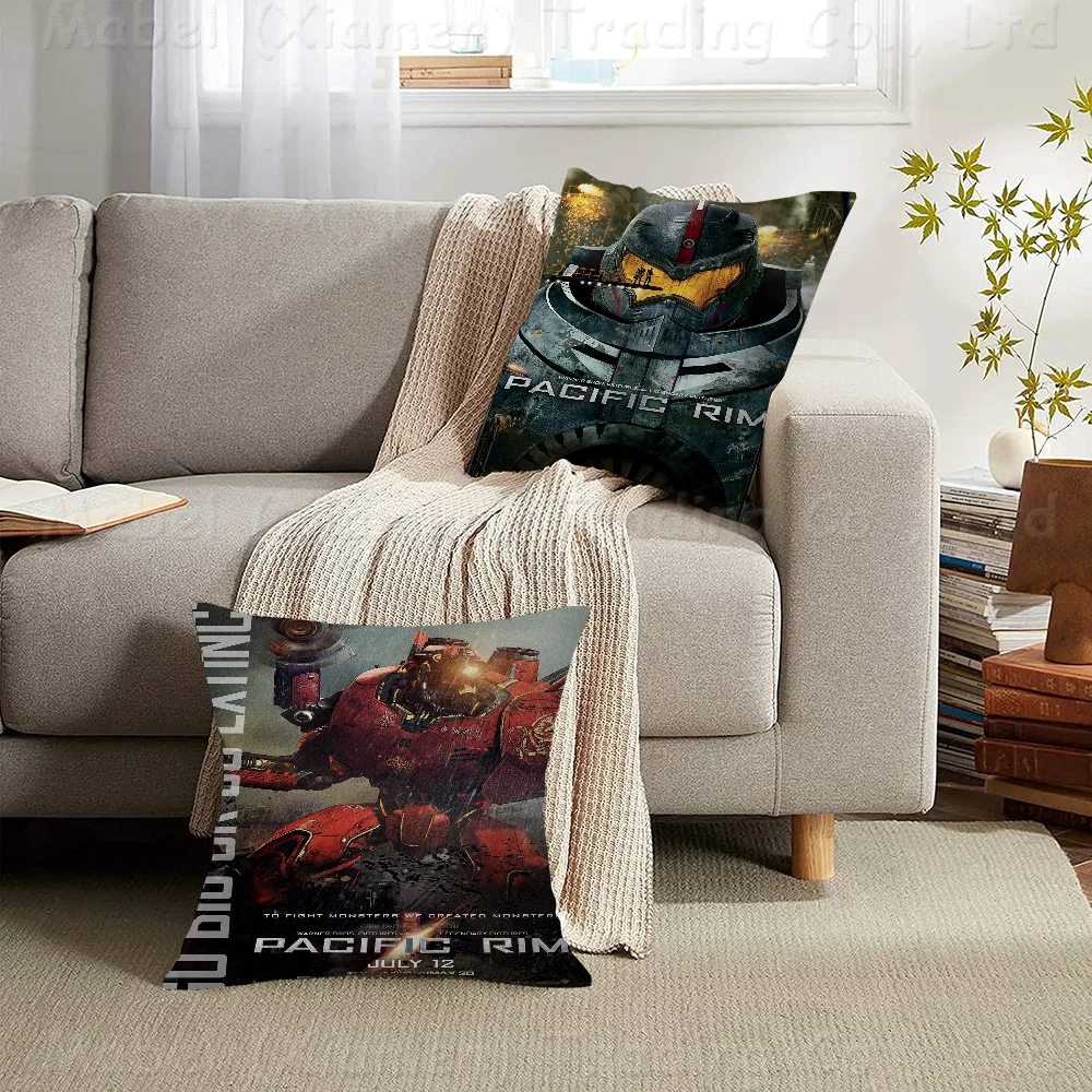 P-Pacific-Movie-R-Rim Pillow Covers Cartoon Sofa Decorative Home Double-sided Printing Short Plush Cute Cushion Cover