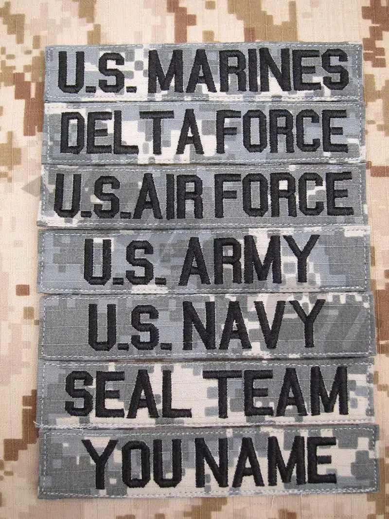 Custom Name Tape ACU Background  Embroidery Patch