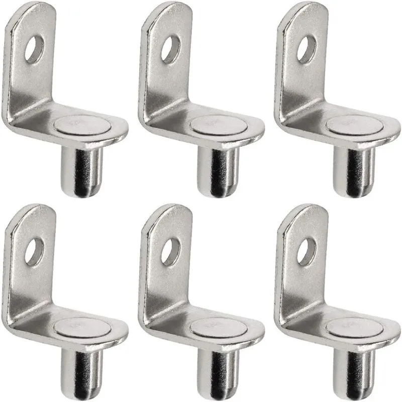 Iron Shelf Support Pegs, 10pcs per pcs, total 15pcs, size 6*10mm, Rust Resistant Finish, Nickel Plated Iron