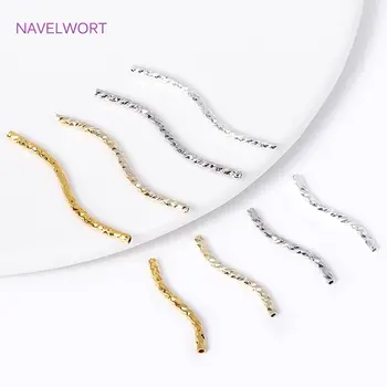 18K鍍金黃銅S形彎管金屬扭管珠連接器DIY項鍊首飾製作配件批發 10 最佳銷售 管珠 - №7