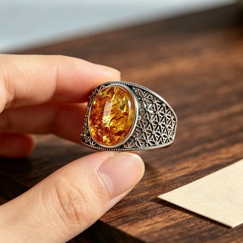 Sam Panda 925 Sterling Silver Ring for Make old Pattern Elegant New Chinese Style Women Minimalism  Jewelry Gift Dropshipping