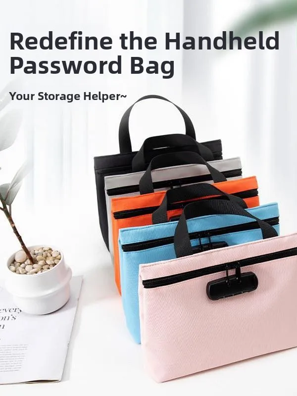 bank-special-storage-bag-password-lock-anti-loss-handheld-cash-mobile-phone-earphone-bankbook-digital-document-bag