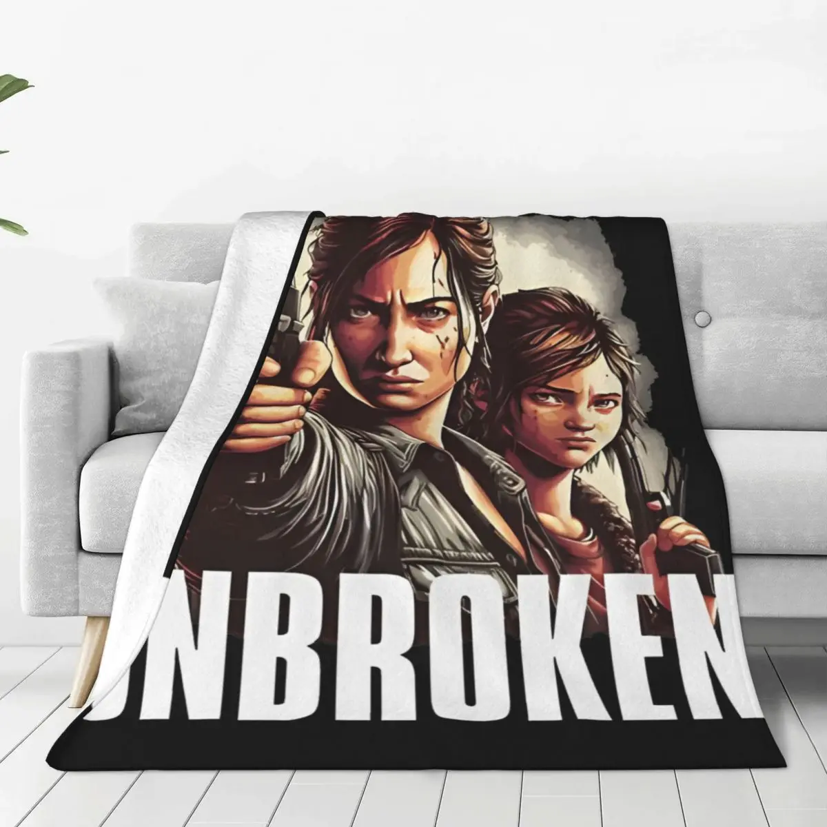 Unbroken Ellie Williams Plush Blanket The Last of Us Fashion Throw Blankets for Home Hotel Sofa 125*100cm