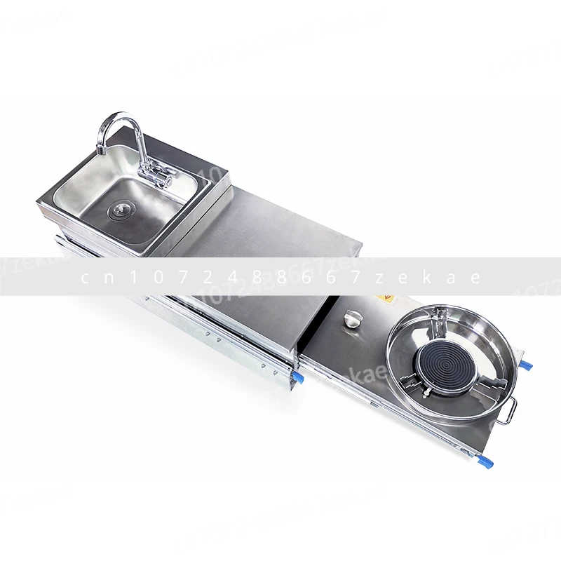 Gas Stove RV External Kitchen RV StoveRV Pull-out Sink 304 Stainless Steel Electric Pulse Ignition