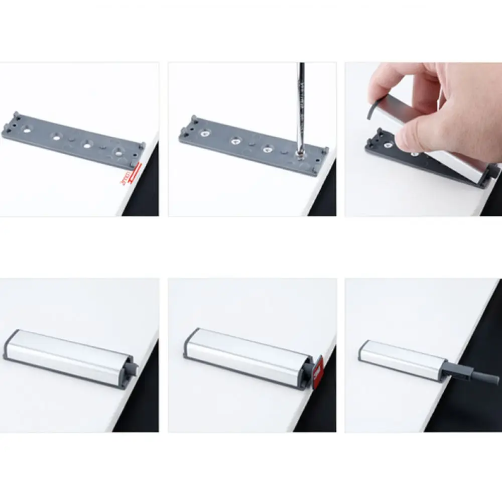 Press To Open Magnetic Cabinet Damper Aluminum Alloy Touch Release Catch For Furniture Wardrobe Cupboard Door Hardware