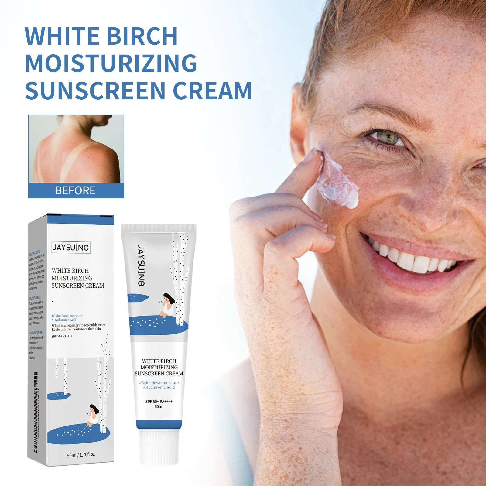 Daily Facial Sunscreen for Oily Skin Oil Control Brightening UV Protection Cream Lightweight Non Greasy Moisturizing Face Lotion