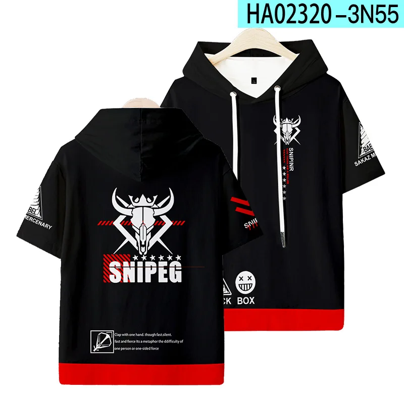 

Футболка с рисунком аниме-игры Arknights для мужчин и женщин, модные футболки с капюшоном и короткими рукавами, летние хлопковые свободные футболки в стиле хип-хоп унисекс