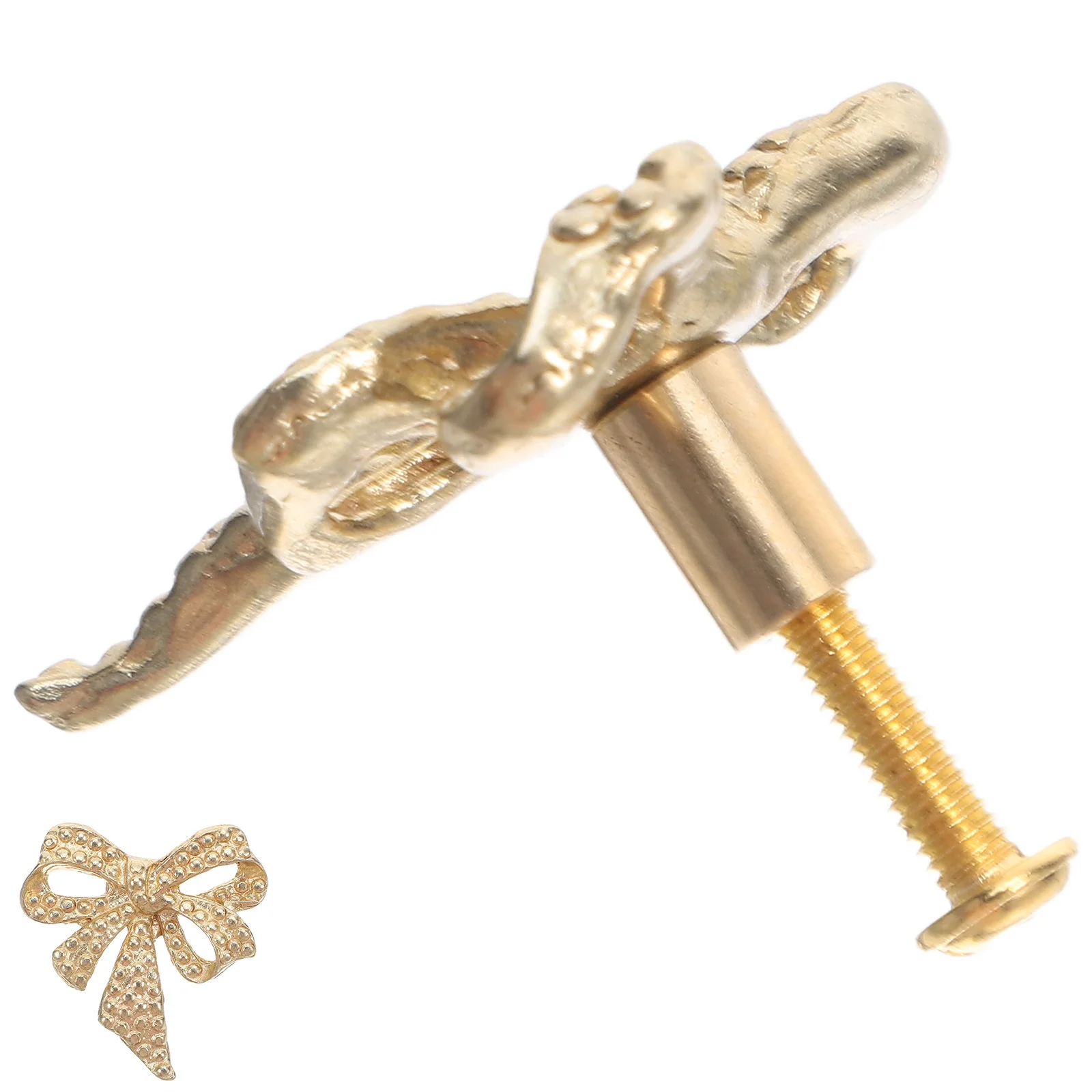 

Brass Bow Cabinet Knobs Decorative Drawer Pulls for Wardrobe Dresser Kitchen Bookcase Shoe Cabinet Vintage Handles