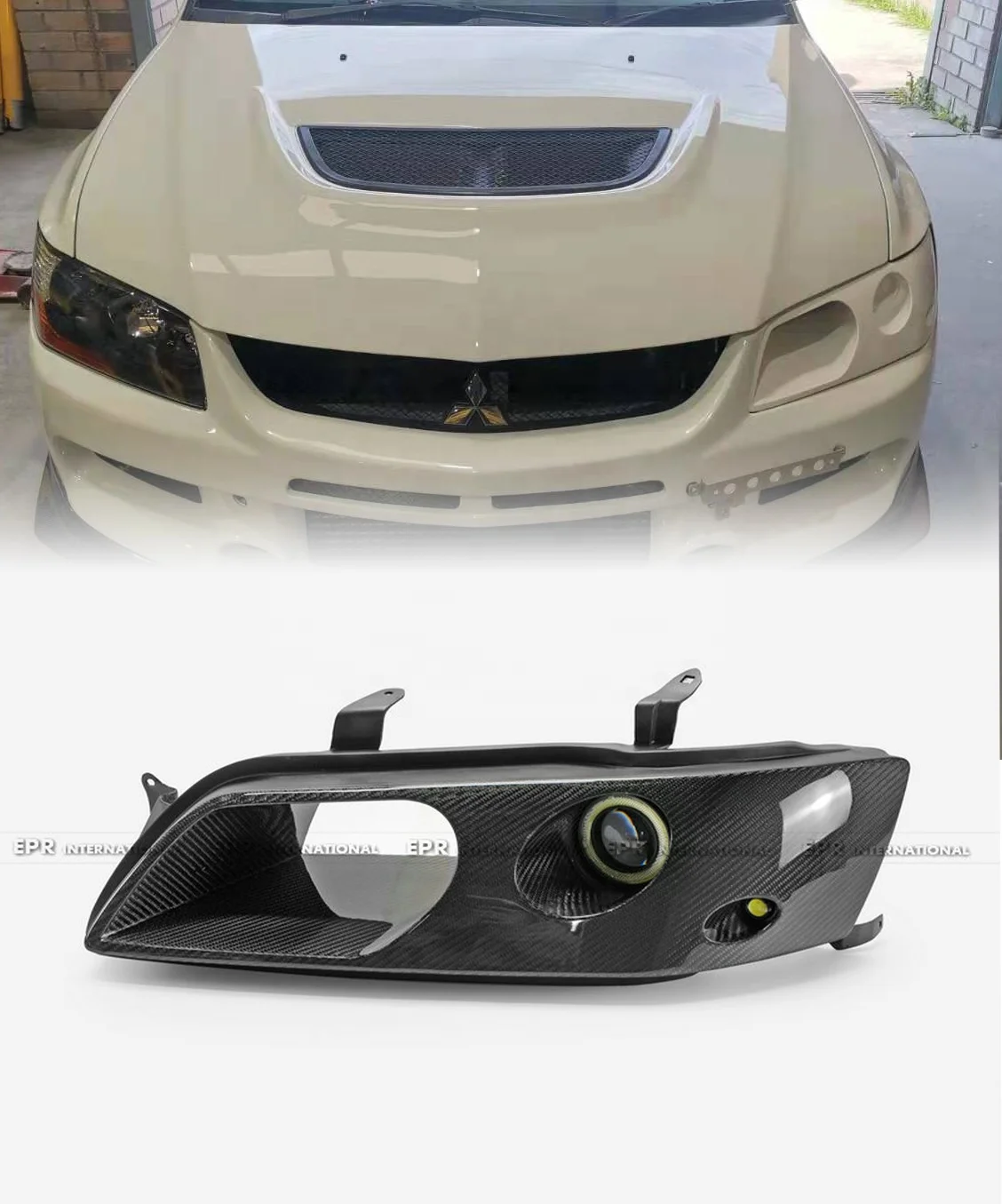 

For MITSUBISHI Evolution EVO 7 8 9 EPAV2 Type Headlight EVO8 Air Duct Headlight LHD Driver Side