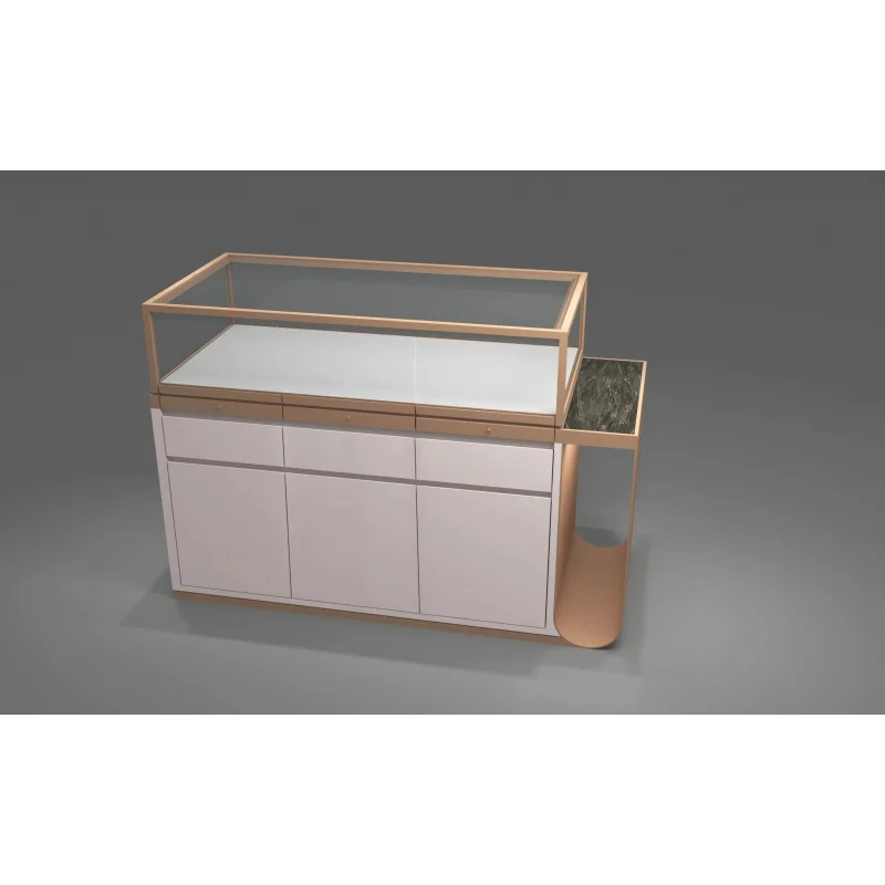 custom.Customizable Size Strong Glass Jewelry Display Cabinet LED Lighting High Quality Eco-Friendly Design Luxury Retail St