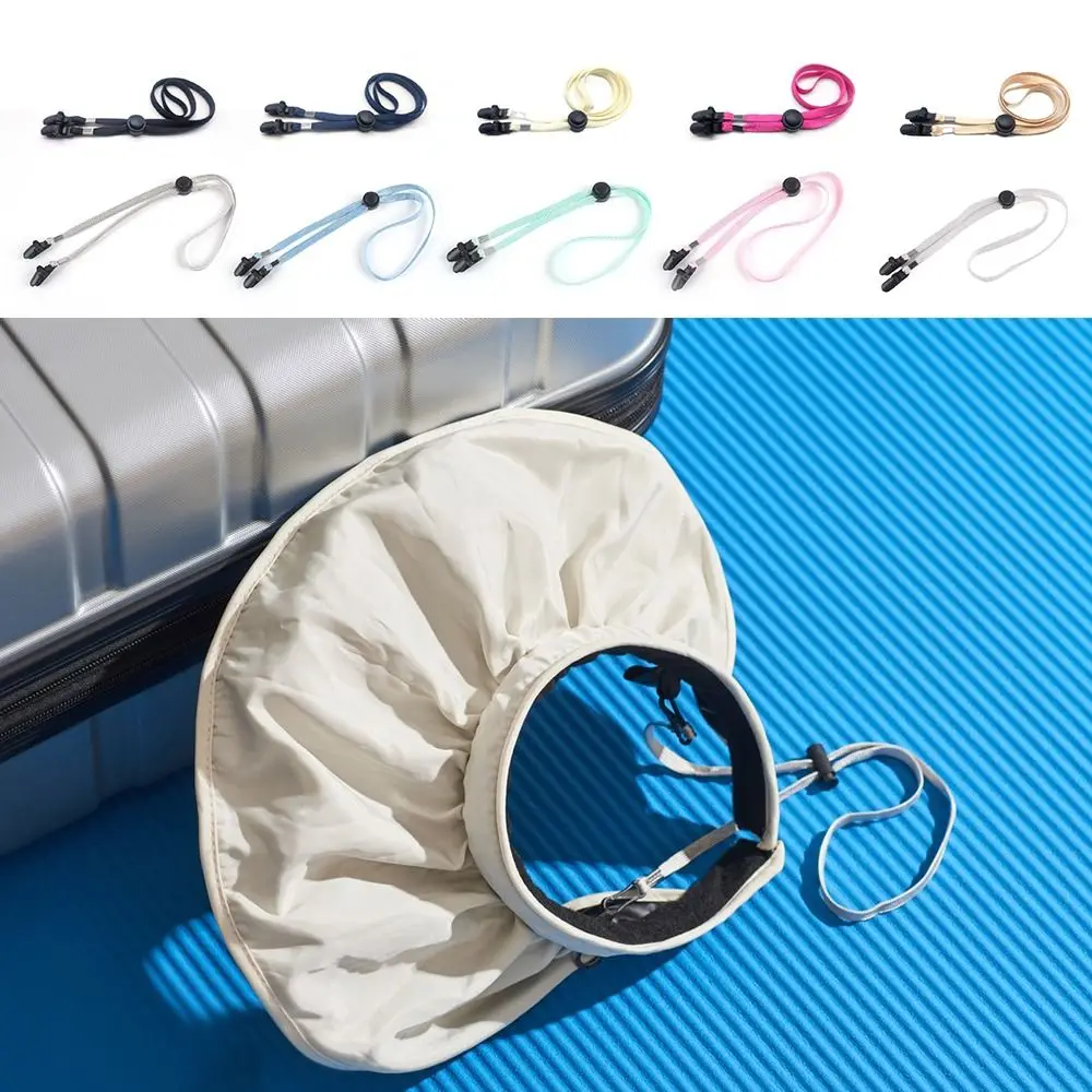 

Quality Anti-lost Hat Chin Cord Windproof Solid Color Windproof Hat Adjustable Hat Windproof Rope Hat