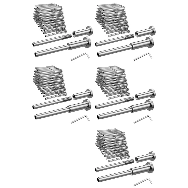 WORTHOWN-Invisible Cable Railing Kit -100Pc 1/8In T316 Stainless Steel Invisible Receiver Swage Stud End For 2In X 2In Metal