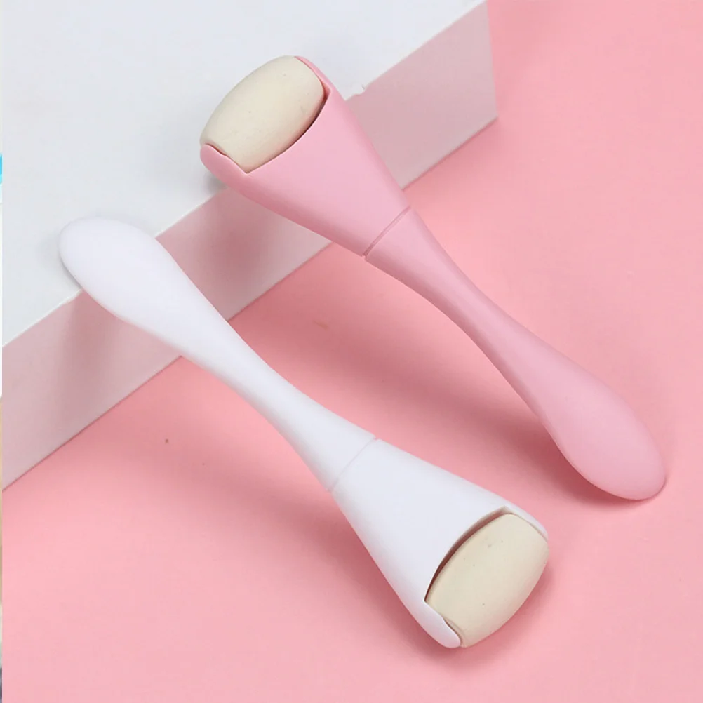 Rimocción de aceite Facial volcánico de doble cabezal, herramienta compacta portátil para el cuidado de la piel, rodillo de belleza Facial para exteriores, palo absorbente de aceite, volcán