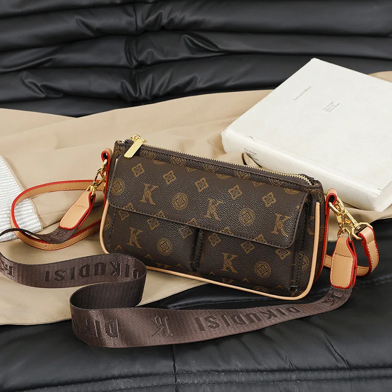 

Classic style single-shoulder underarm versatile and elegant color-matched small and unique retro crossbody bag