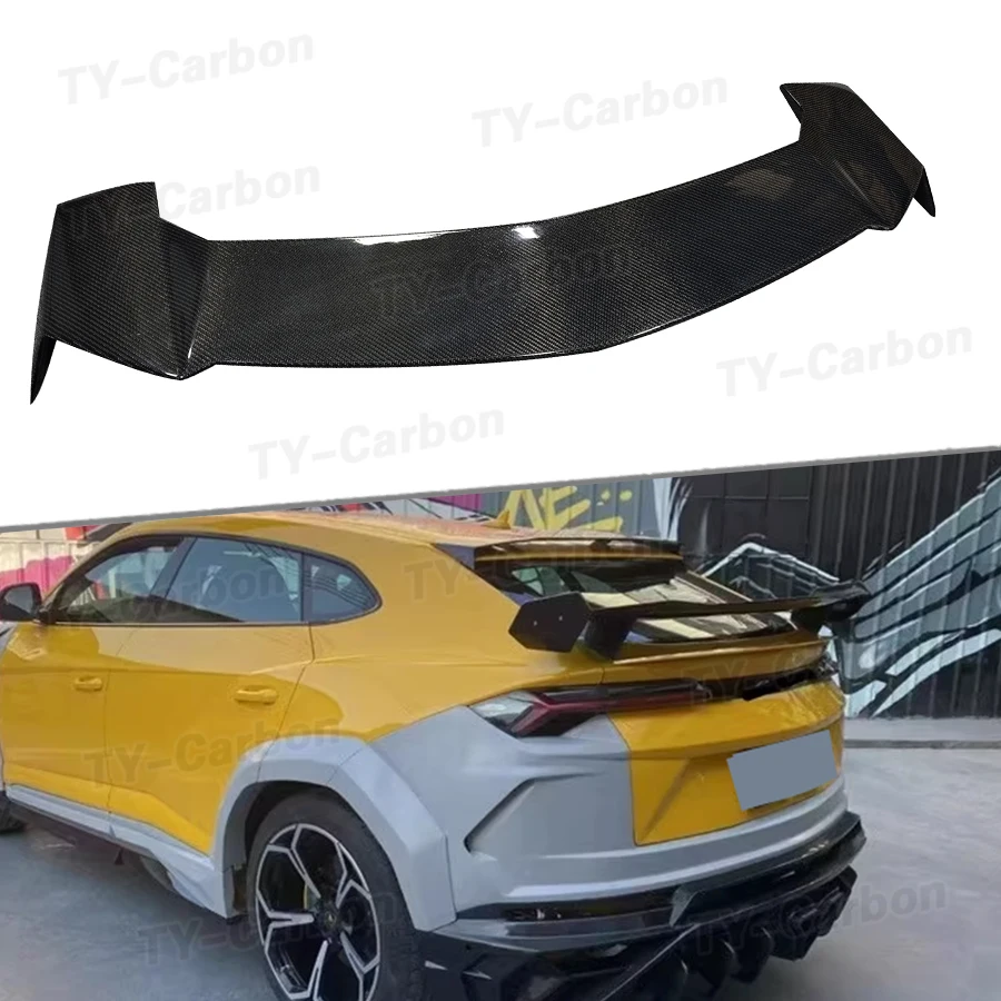 Real Dry Carbon Fiber MSY Style  For Lamborghini URUS Roof Spoiler Rear Trunk Spoiler 2017+  Car Tail Trunk Boot Decoration FRP