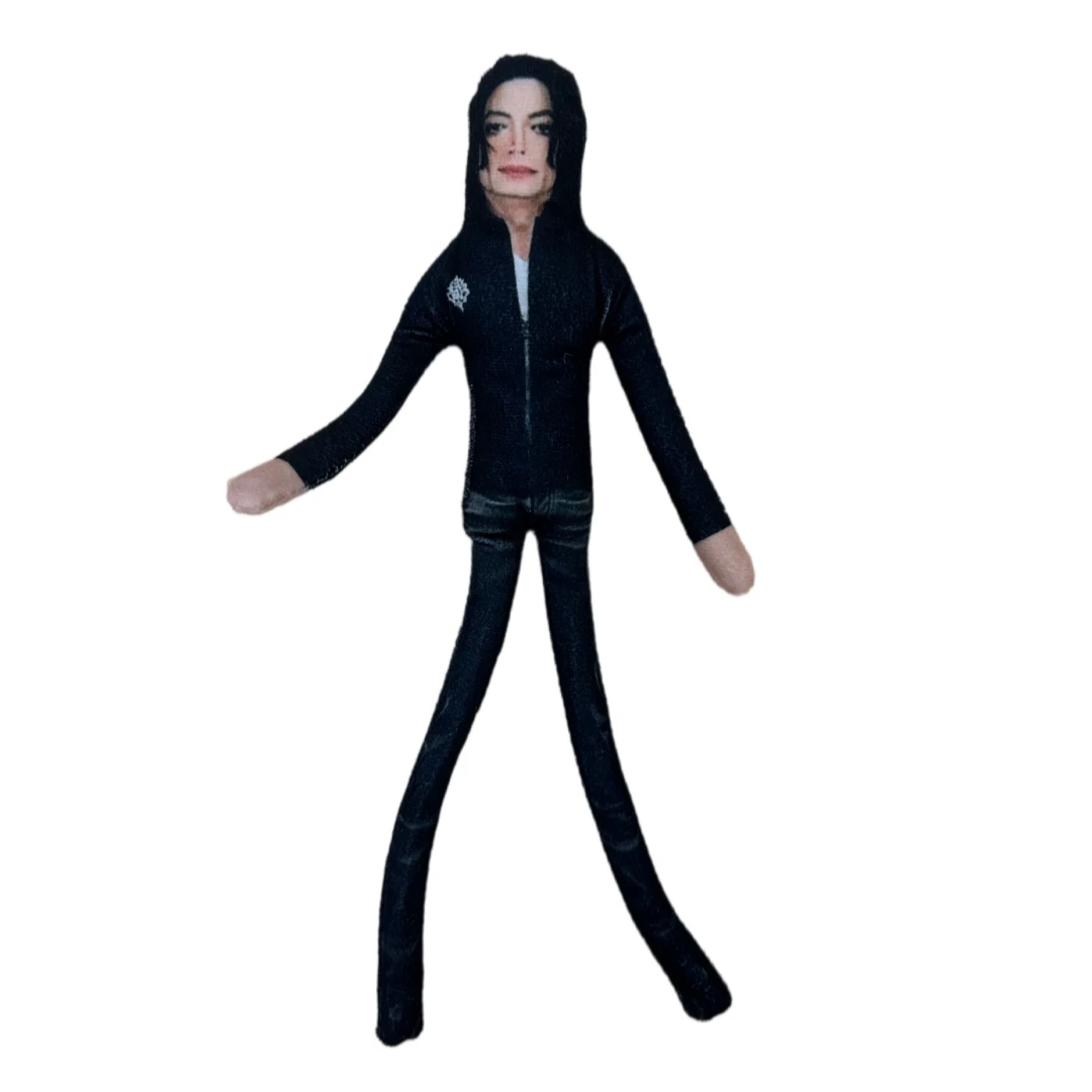 Pop King Michael Jackson Stuffed Doll Flexibly Movable Joints Handwoven Plush Abstract Collectible Party Room Decor for Fan Gift image 3