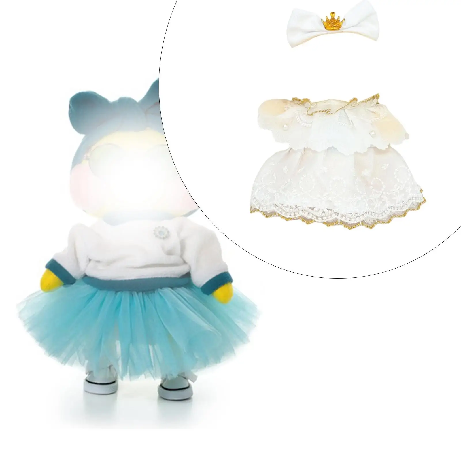 Vêtements de poupée de 15cm avec accessoire de cheveux, cadeau pour filles, à la mode, joli et Adorable