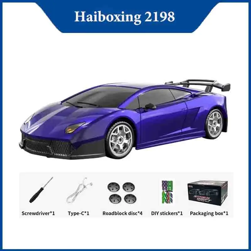 

Haiboxing 2198 1/43 RC Drift Speed Car RTR 2,4G Гоночный дрейфующий автомобиль с дистанционным управлением Полноприводная высокоскоростная модель Подарки RC