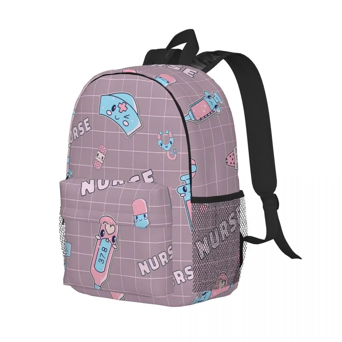 Kawaii Hospital Medical Pattern Gift For Nurses Backpacks Boys Girls Bookbag Children School Bags Travel Rucksack Shoulder Bag