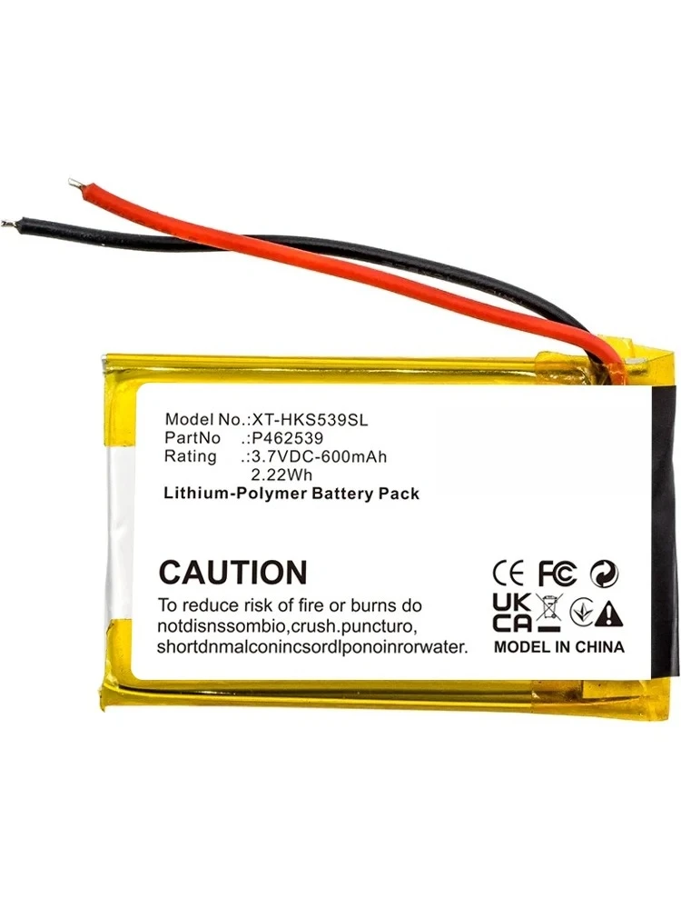 600mAh Wireless Headset Battery For Harman/Kardon SOHO,P462539,600mAh /2.22Wh,Li-Polymer,3.70V
