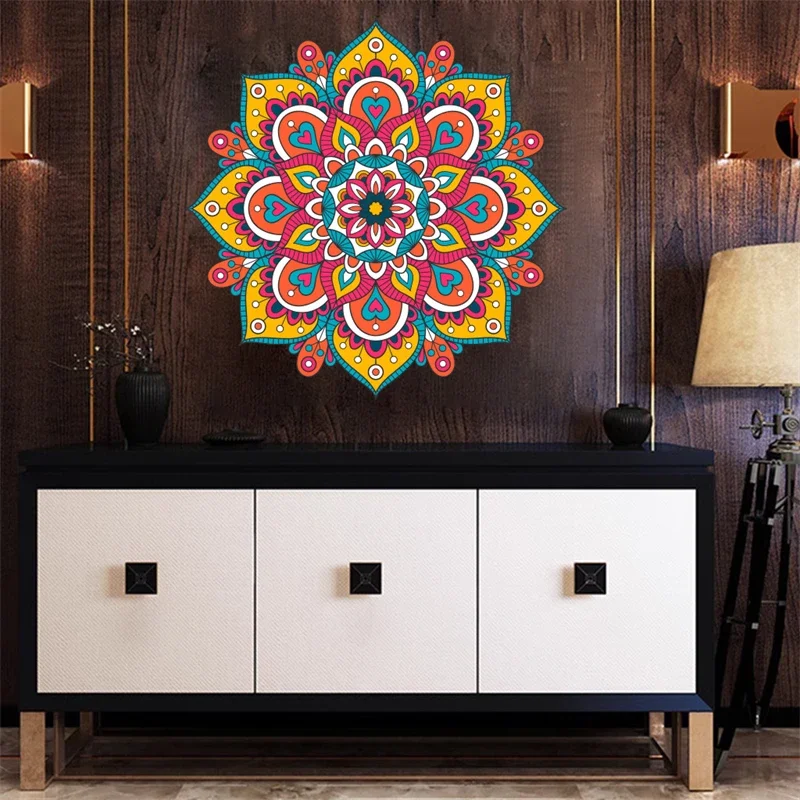Grandora W5590 - Sticker mural décoratif pour salon - Motif mandala - Noir - 75 x 38 cm (l x H) - Style bohème - Couloir - Yoga Grandora W5590 - Sticker mural décoratif pour salon - Motif mandala - Noir - 75 x 38 cm (l x H) - Style bohème - Couloir - Yoga