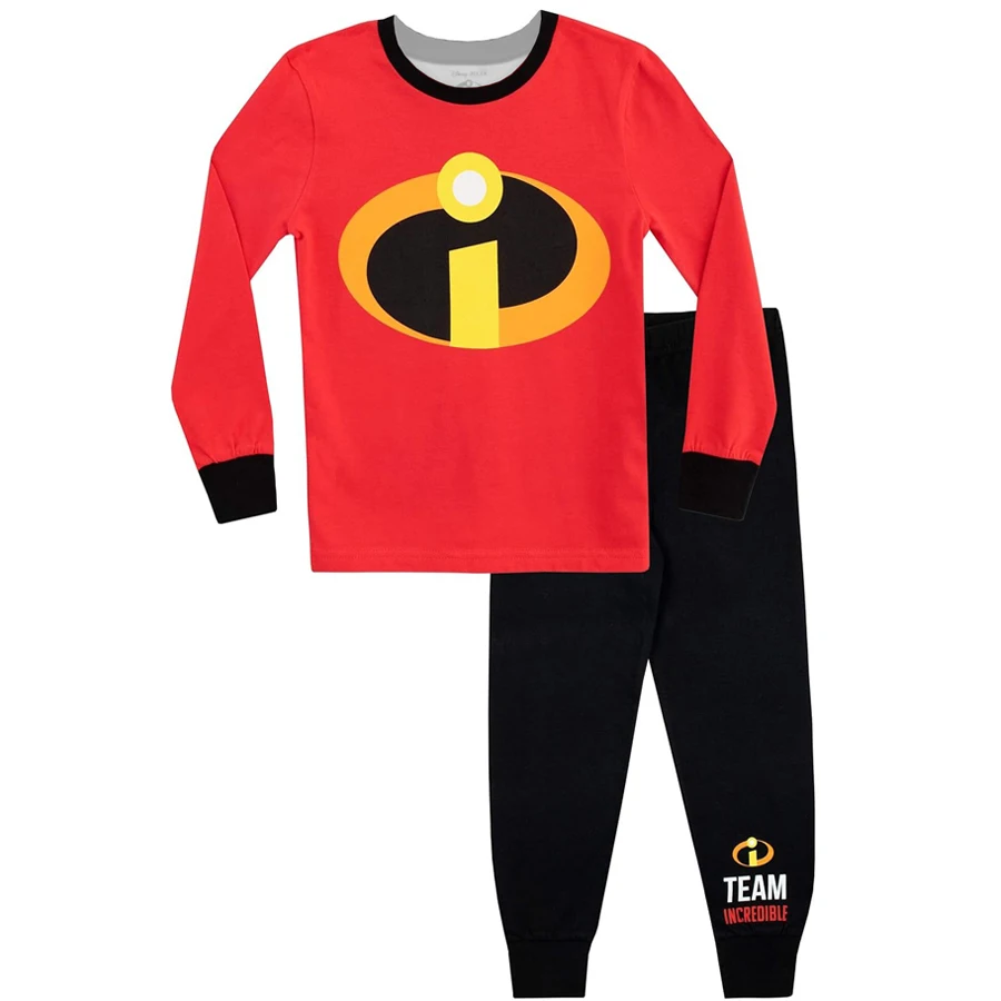 Potdemiel The Incredibles Red Pajama Set Adult Kids Crew Neck Sweatshirt & Sweatpants Soft Comfy Relaxed-Fit Family Fall Winter