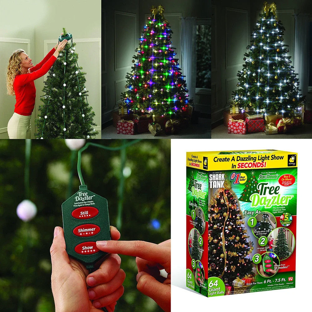 

Рождественские огни Елка64 огни Елочные огни ТВ Рождество