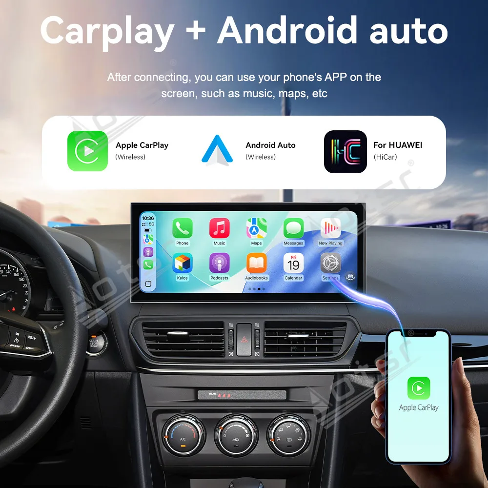 CarPlay 15.8’’Android 15 For Mazda CX-4 2016–2021 Car Accessoris Car Gadgets Car GPS Navigation HD Screen Multimedia Player Head