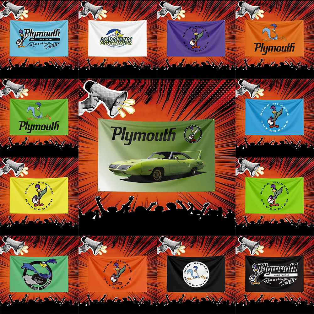 Plymouth Superbird Car Flag  Polyester Banner For Garage Wall Decor Auto Show Decoration Fan Gift