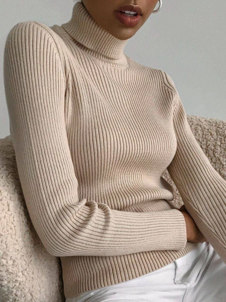 

Women Fall Turtleneck Sweater Knitted Pullovers Cashmere Jumpers Basic Soft Sweater 2025 Winter Thermal Knitting Bottoming Shirt