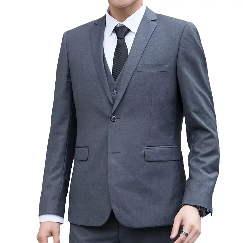 

2026 костюм модный деловой уличный джентльменский тренд однотонный мужской деловой повседневный утягивающий костюм джентльмена для свадебного хозяина