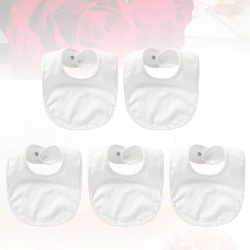 

5 Pcs Newborn Bibs Handkerchief for Newborns Infant Button Cotton Feeding Food