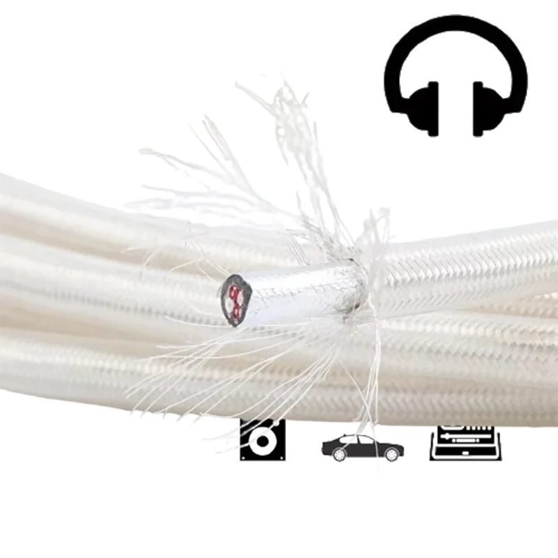 

Premium QED Silver-Plated 4-Core OFC RCA Cable - HiFi-Grade Per Meter DIY Interconnect Signal Wire for Audiophile Systems​