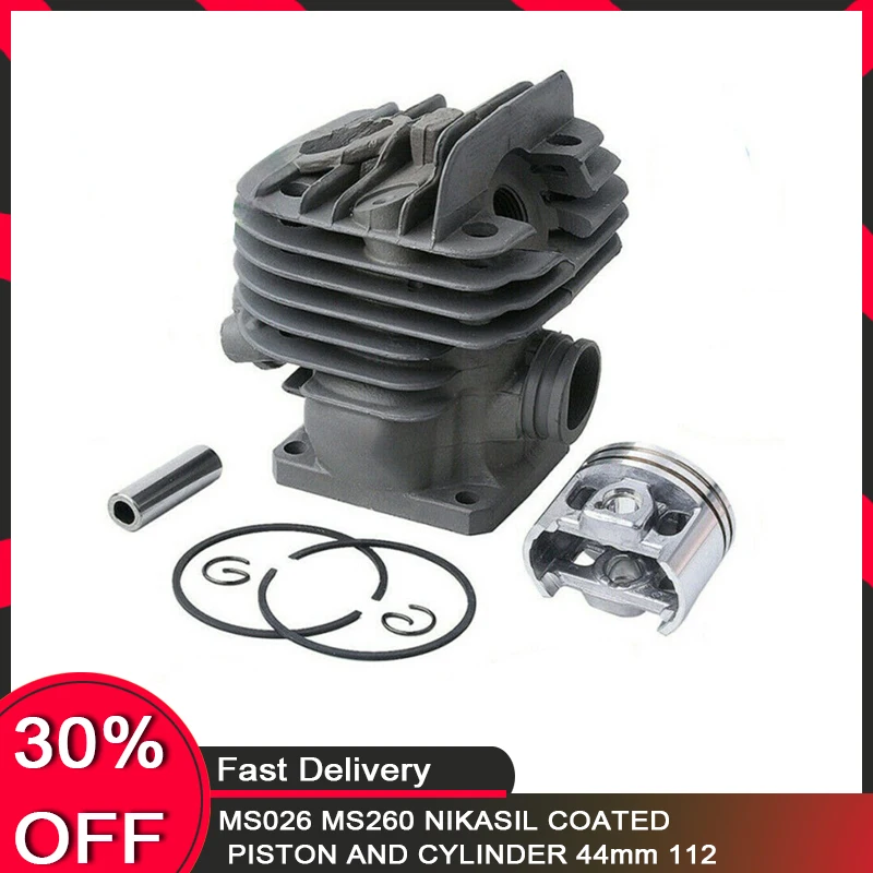 

Nikasil Coated Piston and Cylinder Kit for STIHL MS026, MS260,44mm Engine Repair Set