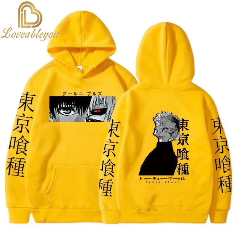 Qq45Anime Hoodies Tokyo Ghoul Streetwear Moletons 2D Moletom Com Capuz Casacos Confortáveis Tops Meninos Meninas Pulôveres Sudadera