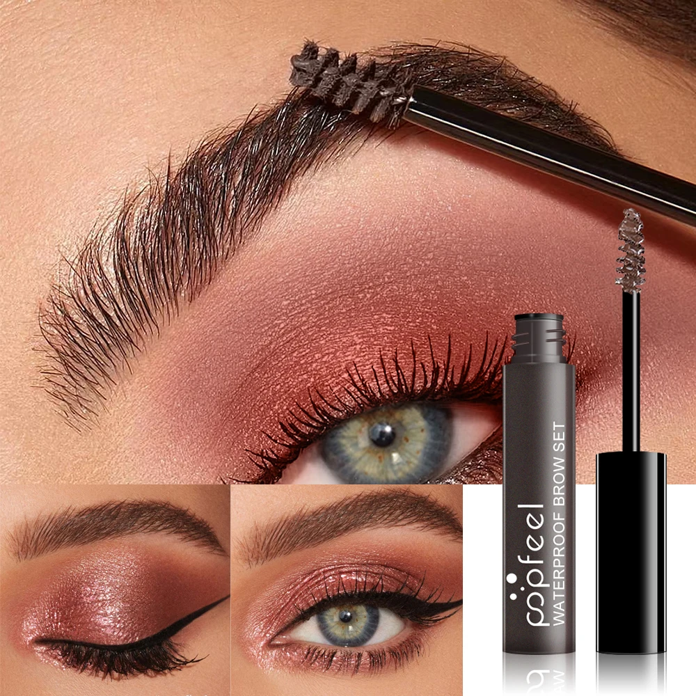 POPFEEL Wasserfestes, schweißfestes Augenbrauen-Tönungsgel – schnell trocknendes, langlebiges, glattes 3D-Brauenfarben-Gel für den täglichen Gebrauch.