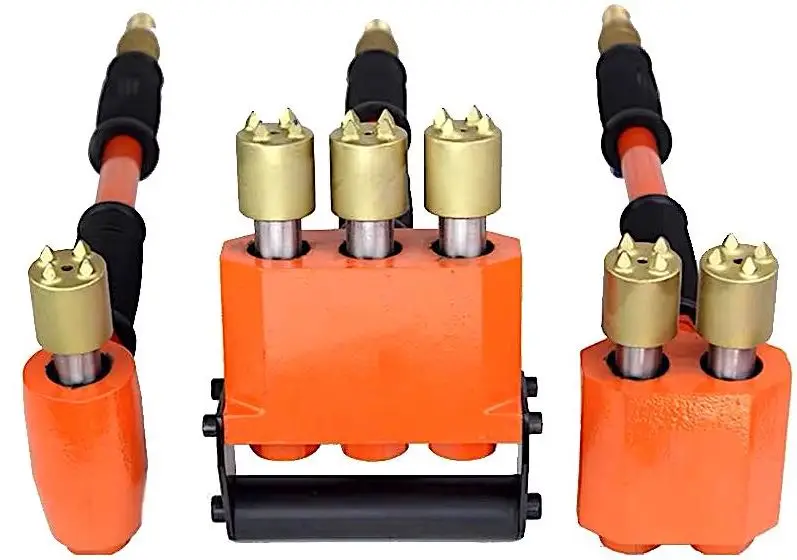 

TY63003 Triple Head Hand Held Air Scabblers Ramping Large Slab Differences, Texturing Parking Deck and Wheelchair Ramps Asphalt