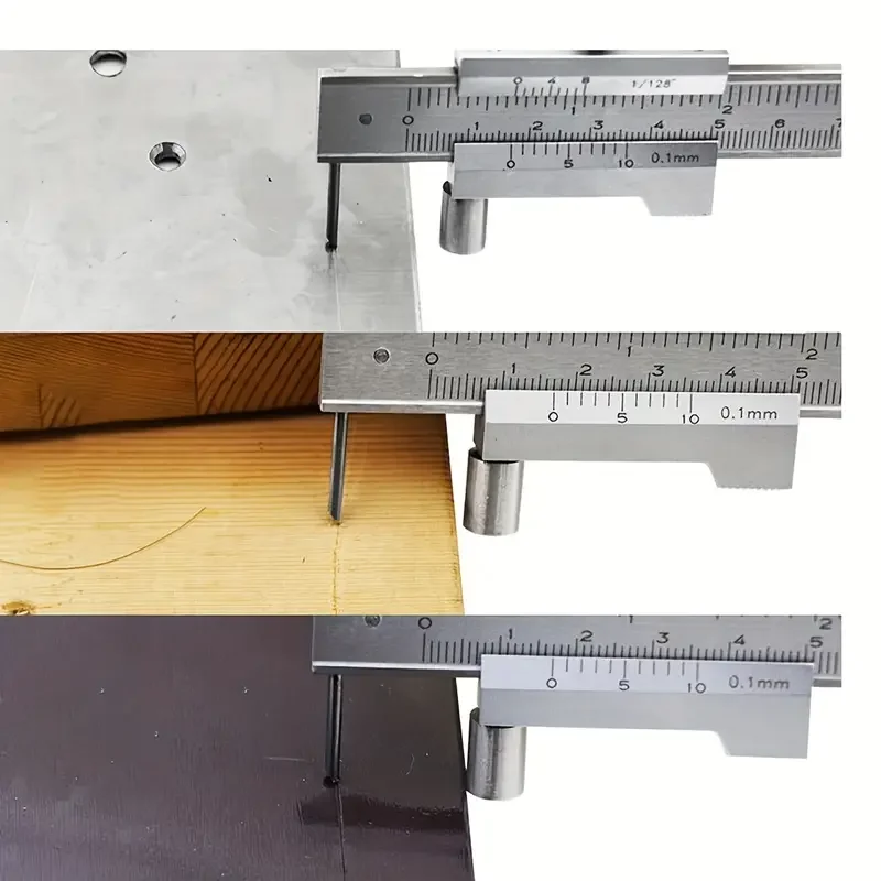 0-200mm Marking Vernier Caliper With Carbide Scriber Parallel Marking Gauging Ruler Measuring Instrument Tool Send 1ps Needle