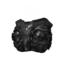 Airpod Pro Case Original Design Goat Head Earphones Decorative Accessories 3D Printed Resin Skull Head Earphone Protective Case